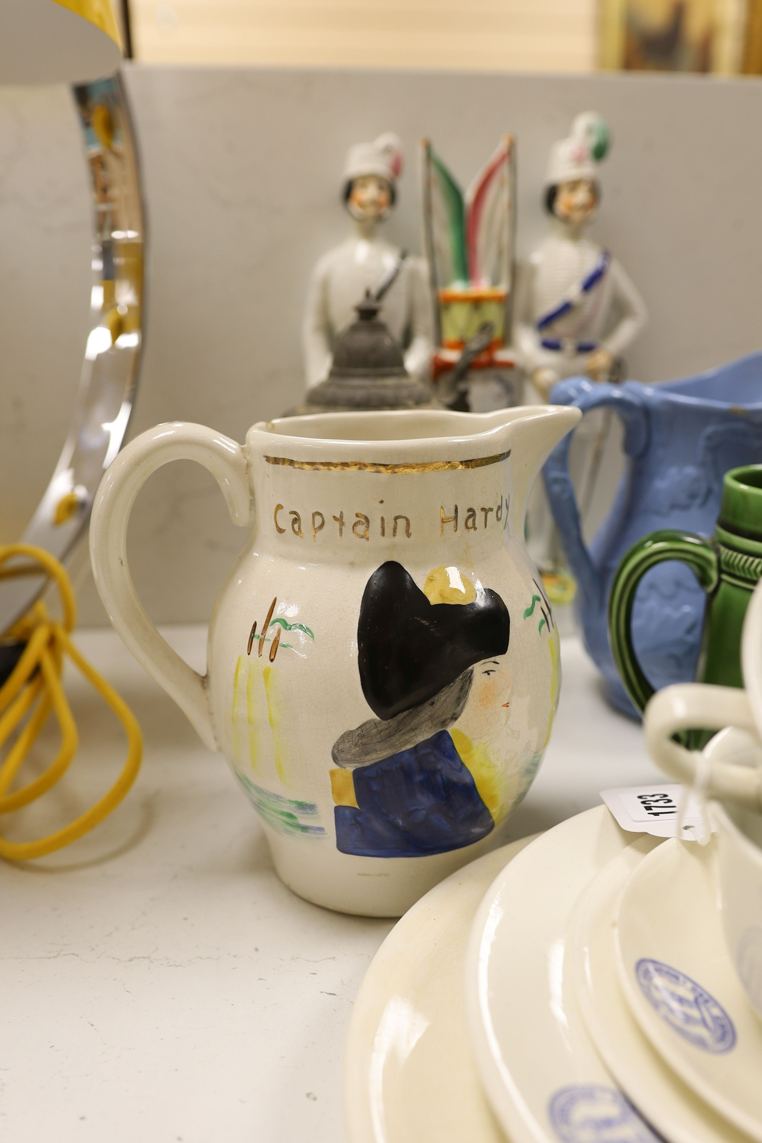 A collection of National Rifle Association ceramics.